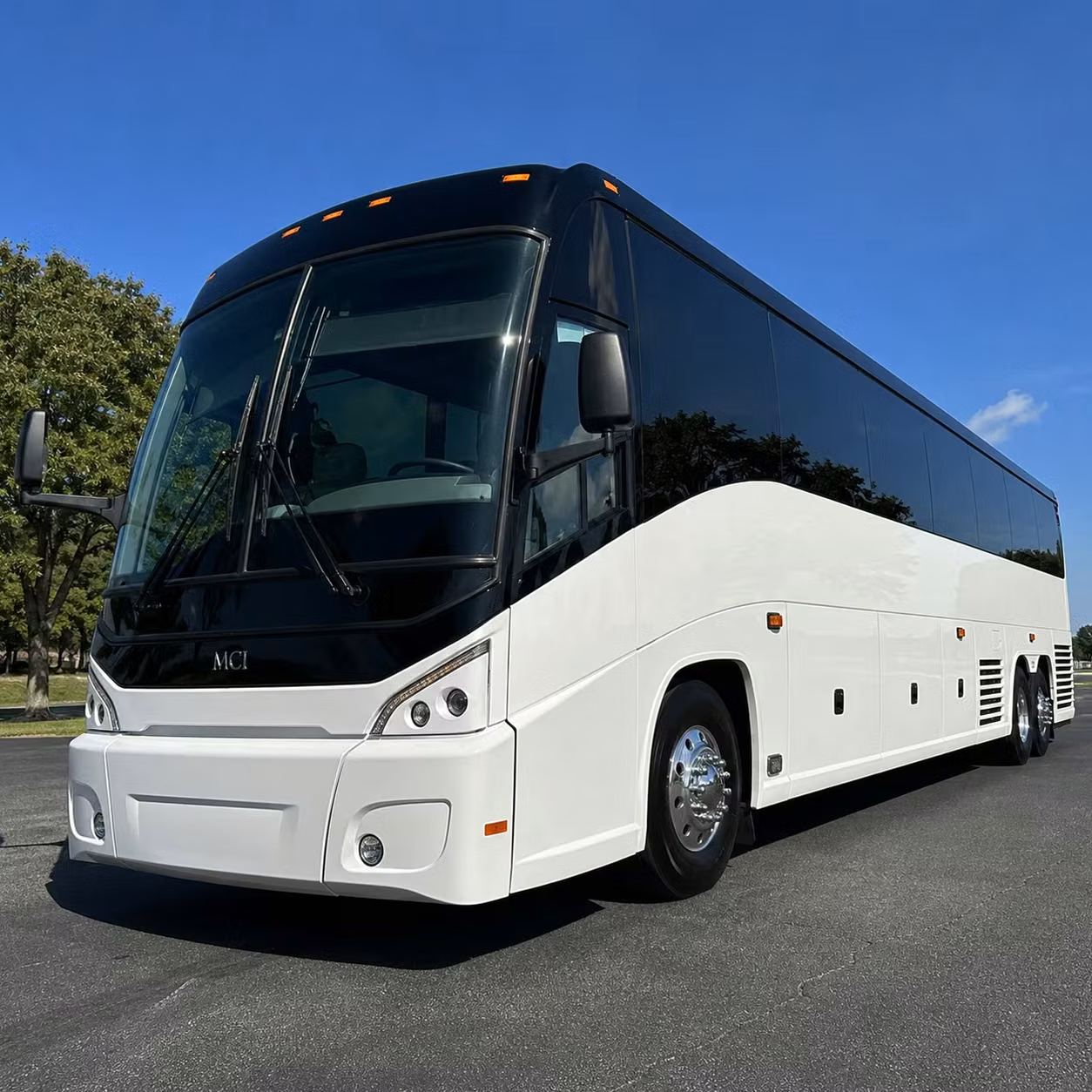 lansing charter bus rental exterior