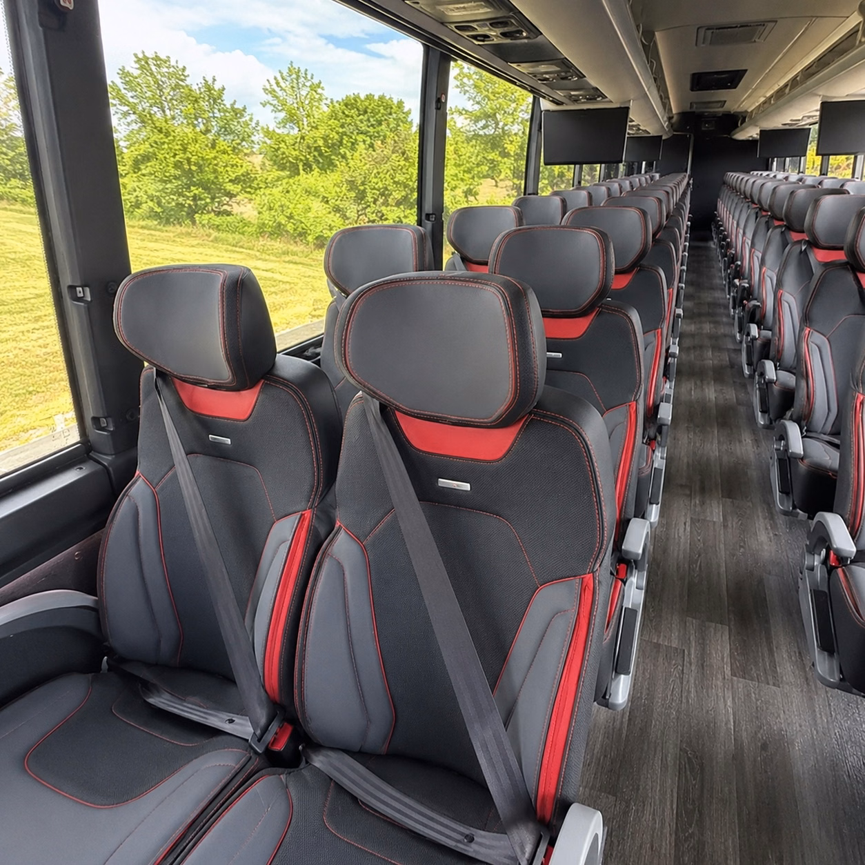 lansing charter bus rental inside
