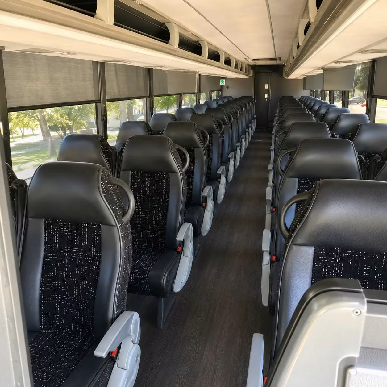lansing charter bus rental interior